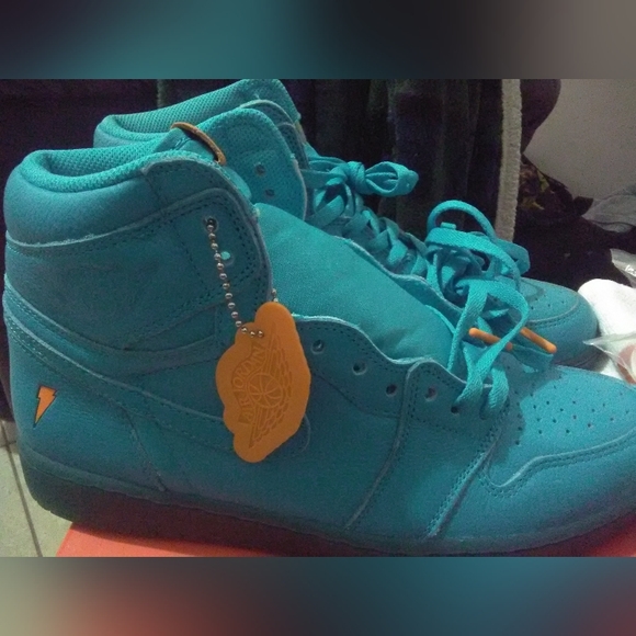 BNIB FIRST JORDAN NIKE GATORADE SERIES AIR JORDAN ONE RETRO HI RARE BLUE LAGOON - Picture 13 of 16